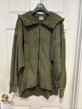 FP Movement by Free People Olive Green Zip Hoodie Jacket
